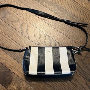 Henri Bendel striped crossbody in pebbled leather